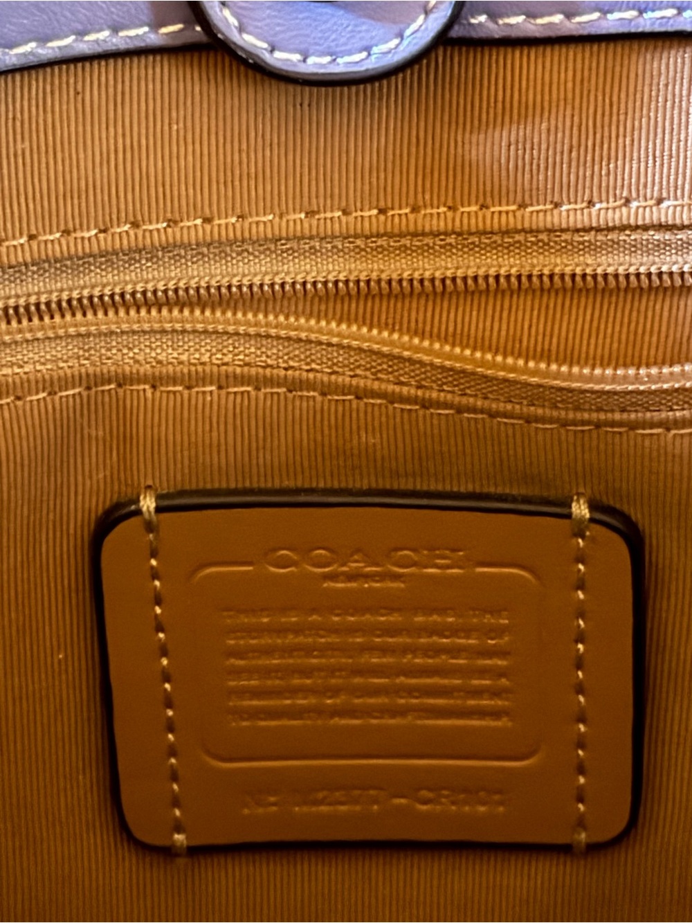 Coach Purple and White Checkerboard Smith Tote-DISCONTINUED - Picture 3 of 3